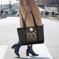 thumbnail image 4 of FORMRS Canvas Laptop Tote Bag for Women with 15.6" Computer Compartments Shoulder Handbag, Black Halloween Dancing Skeleton, 4 of 7