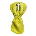 thumbnail image 2 of Cubierta de la cabeza del palo de golf Zulema PU para maderas amarillo, 2 of 8