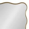 thumbnail image 3 of Kate and Laurel Viona Modern Scalloped Rectangle Mirror, 24 x 36, Gold, Decorative Wavy Mirror with Unique Rippled Edge and a Glamorous Gold Finish, 3 of 8