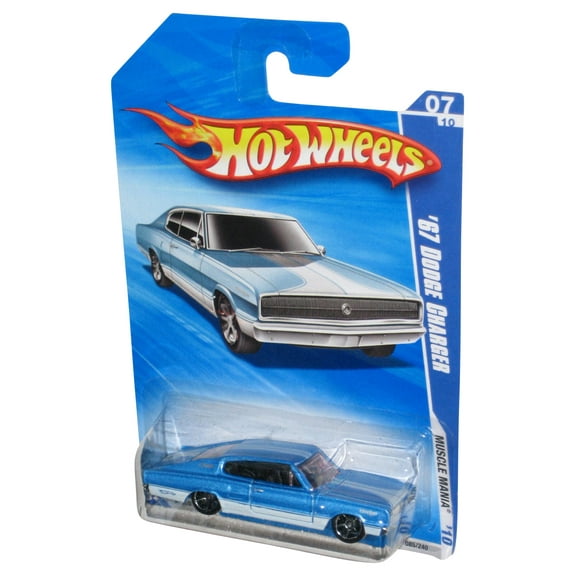Hot Wheels Muscle Mania '10 Blue '67 Dodge Charger Toy Car 085/240