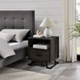thumbnail image 5 of Miekor Furniture Contemporary Metal and Wood 1-Drawer Nightstand – Charcoal B5A6818, 5 of 6