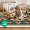 thumbnail image 4 of ODIKA 5'x7' Washable Area Rug Cowboy Southwestern Stripe Border Mens Decorations Reindeer Cabin Flowing for Small Living Room, Bedroom, Easy Care, Non-Shedding, Pet Friendly, 4 of 7
