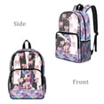 thumbnail image 2 of FKELYI Clear Backpack for Girls 17 Inch Schoolbag Lightweight Kids Backpacks Pink Bow Horse Fish Scale Print Transprent Book Bag for Primary School Daypack Rucksack, 2 of 7