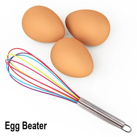 

Qianha Mall Egg Beater Ergonomic Handle Easy to Clean Silicone Handheld Cream Mixer Egg Stirring Baking Accessories