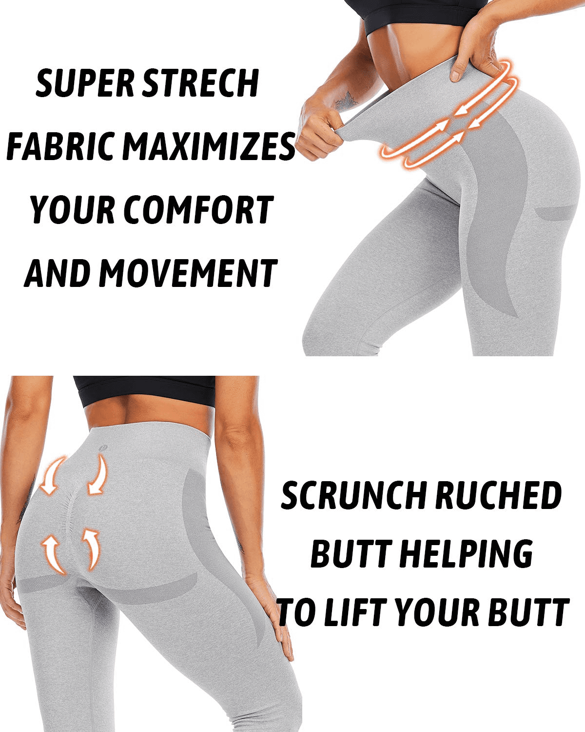 lnmuld Girls Yoga Pants Set Seamless Butt Lifting Workout Leggings