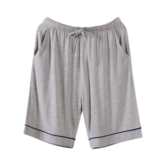 fatyb Mens Pajama Bottoms Elastic Waist Soft Lounge Pjs Shorts Comfy Drawstring Sleepwear with Pockets