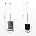thumbnail image 2 of Juego de escobillas para inodoro SetSail con tapa de cierre automático, paquete de 2 unidades, color blanco y gris, 2 of 7