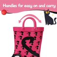 thumbnail image 6 of Kushyshoo Kids Rain Boots Pink Cat Print Girls Rubber Boots with Handles 11M, 6 of 8