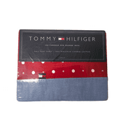 Vintage 2001 Tommy Hilfiger Full Size Flat Sheet Red & White Polka Dot 100% Cotton Crazy Daisy