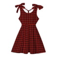 thumbnail image 5 of Curuila Child Toddler Girls Halloween Dress Sleeveless Plaid Print Crew Neck For Party Fashion Dresses Size 3-4 Years, 5 of 5