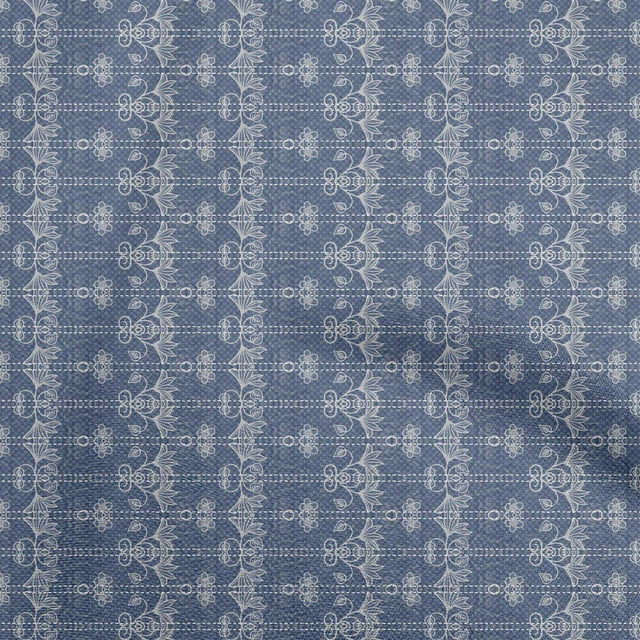 oneOone Tissu en Rayonne Bleu Texture Tissu pour Robe Tissu Imprimé au Mètre 56 Pouces de Large
