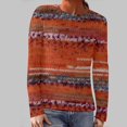 thumbnail image 2 of WILLBEST hoodies Chandail Chaud pour Femmes Pull d'Hiver avec Imprimé Col Rond Confortable Pull à Manches Longues Tricoté Décontracté Sweat à Capuche pour Femmes, 2 of 5