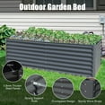 8x4x2 ft Galvanized Raised Garden Bed, Outdoor Planter Garden Boxes