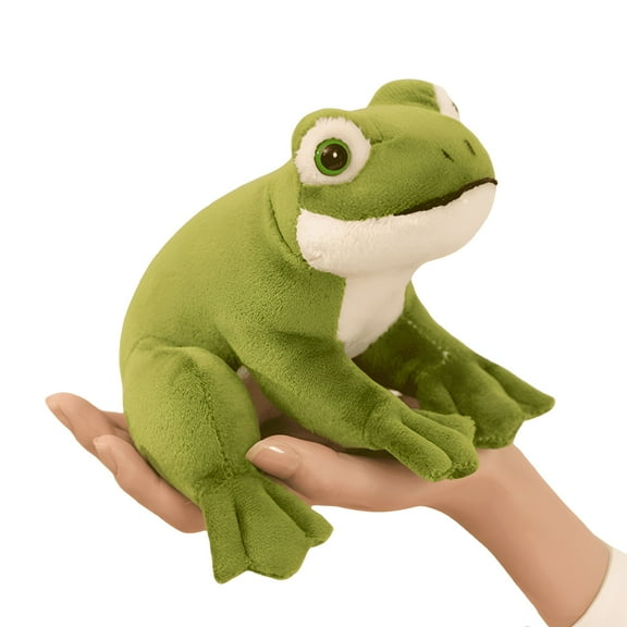 BESTSKY Cute Plush Stuffed Animal - Realistic Frog Plush Toys Accompany Sleeping Dolls Birthday Gifts-4.7"