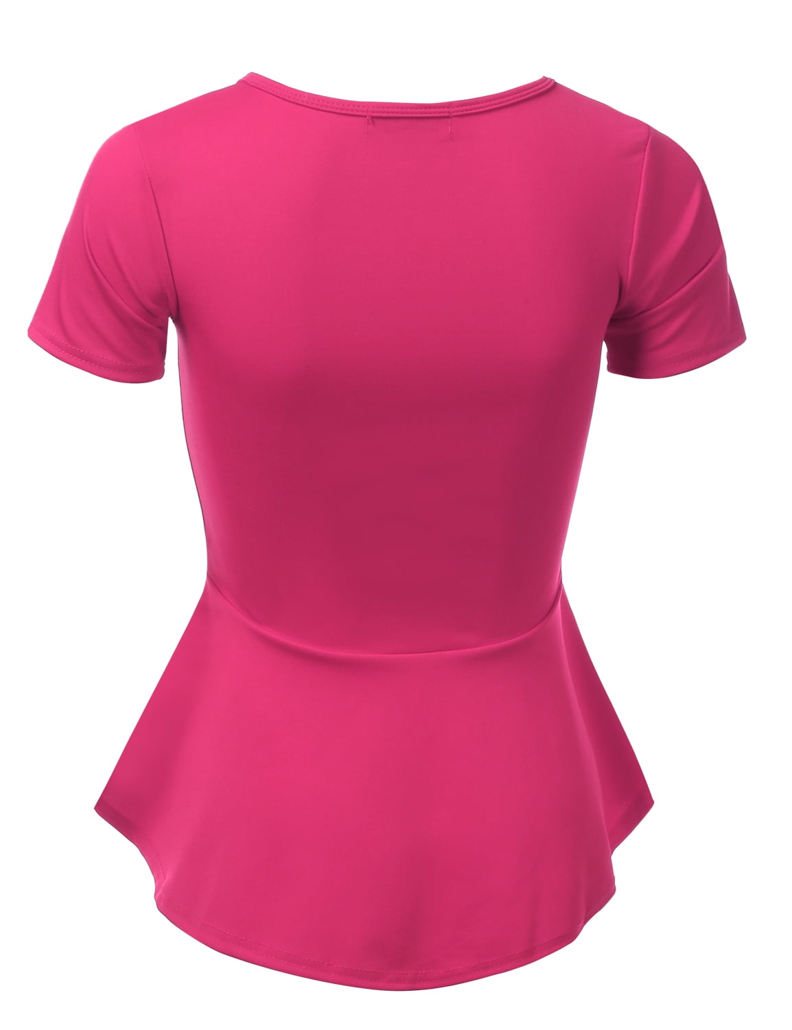 fuchsia peplum top