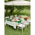 thumbnail image 3 of St. Patrick's Day Outdoor Tablecloth - 60x120 Inch Rectangle Dining Table Cover, Green Gnomes Gold Coin Beer Shamrock Stripes Waterproof Outdoor Table Cloth with Umbrella Hole & Zipper for Patio, 3 of 7