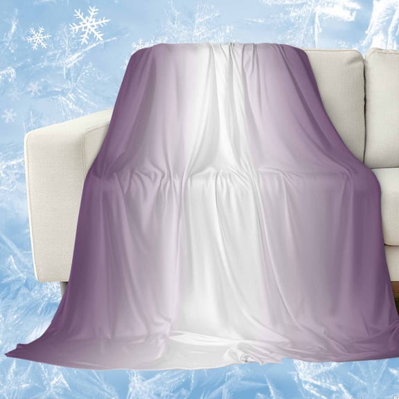 Dark Purple Ombre Cooling Blanket,Lightweight Summer Throw Blanket with Double Sided Cold Effect,Purple White Gradient Modern Abstract Art Picnic Blankets Bed Sheet for Hot Sleepers 30"x40"