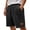 APQ42-Black, variant on Mens Corduroy Shorts Casual Vintage Elastic Waist Relaxed Fit Summer Beach Vacation Lounge Short With Pockets White S