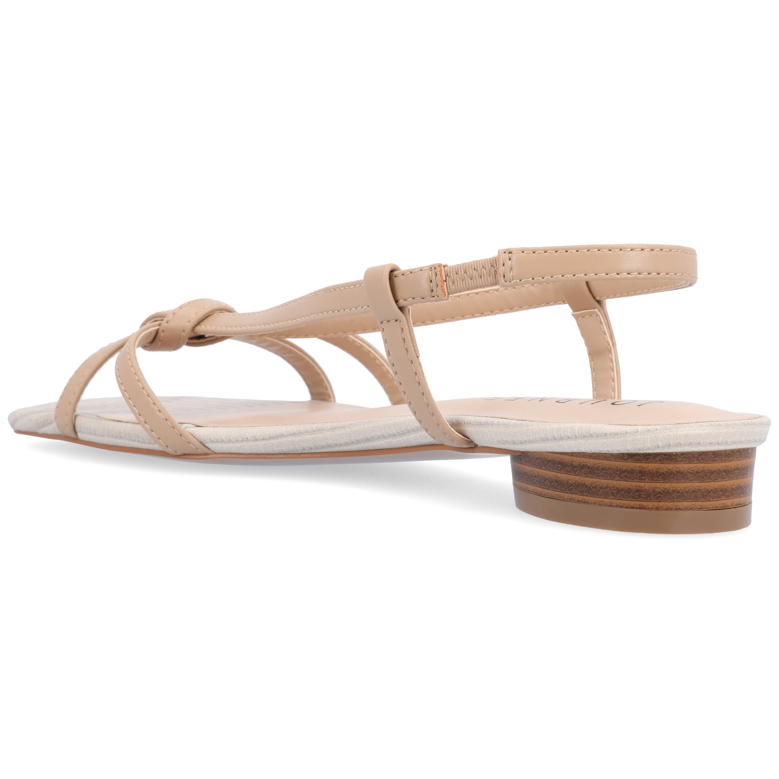 Journee Womens Bridget Sling Back Flat Sandals