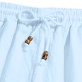 thumbnail image 6 of LTTVQM Cotton Linen Shorts for Men Casual Elastic Waist Drawstring 2026 Summer Beach Vacation Shorts with Pockets Light Blue 2XL, 6 of 7