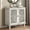 White, variant on Antique Black Sideboard Buffet Accent Credenza Storage Cabinet with 2 Hollow Floral Carved Doors Small Modular Console Table for Kitchen Living Room Entryway 31.5 Inch