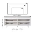 TV Stand with 4 Shelves and Cable Management, Entertainment Center for TVs up to 55
