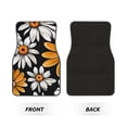 thumbnail image 2 of Balery Yellow White Daisy Pattern Juego de 4 Alfombrillas para Auto, Revestimientos de Caucho Resistente, Diseño Antideslizante, 2 of 7