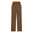 thumbnail image 5 of HaiMao Corduroy Pants Clearance Women Elastic Waist Mid-Rise Wide Leg Cropped Pants Baggy Barrel Jeans Trousers with Pockets Coffee 8(L), 5 of 6