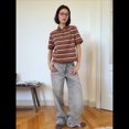 thumbnail image 4 of Blusas Informales de Corta para Mujer, Estilo Ejecutivo, con Cuello en V, para Verano, 2025, con Cuello Básico Ajustado Color Café L, 4 of 8