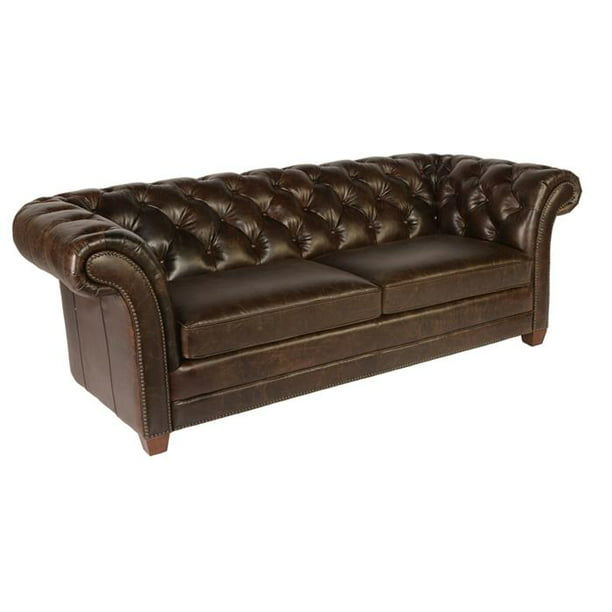 Lazzaro Victoria Leather Sofa In, Brompton Brown Leather Sofa