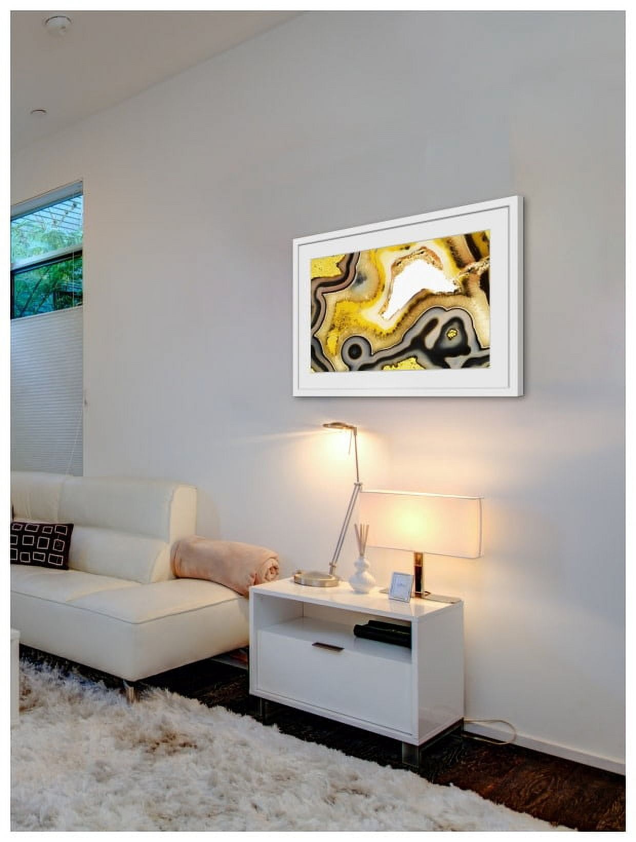 Marmont Hill - "Golden Mineral" Framed Painting Art Print