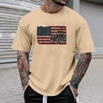 thumbnail image 4 of Holiday Shirt for Men Patriotic Farm Tractor Short Sleeve Tnak Top for Men,Khaki,L, 4 of 4