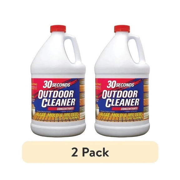 Outdoor Algae, Mold, and Mildew Cleaner Concentrate - 2 Pack (1 Gallon Each) by 30 Seconds