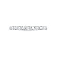 thumbnail image 3 of 10kt White Gold Womens Round Diamond XOXO Love Stackable Band Ring 1/12 Cttw, 3 of 4