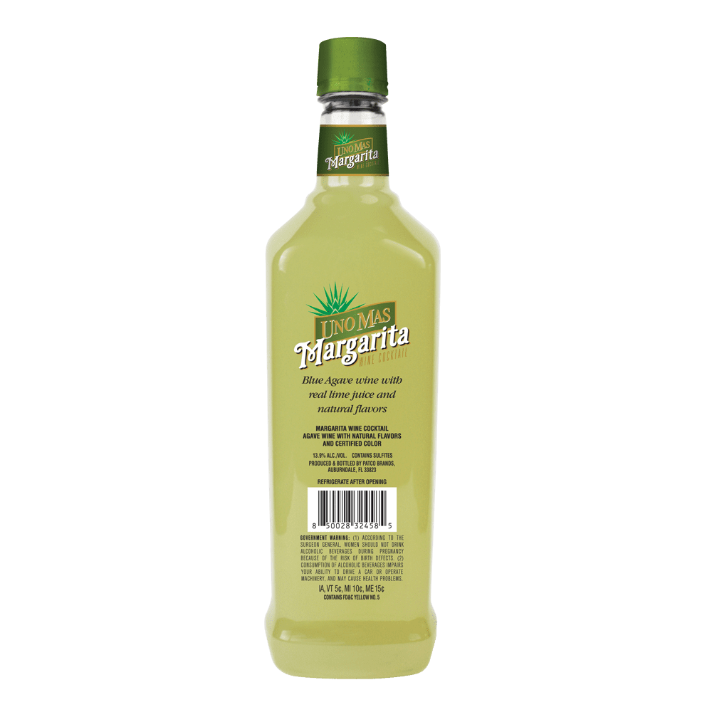 Uno Mas Spicy Lime Wine Cocktail, ABV, Glass Bottle, 10