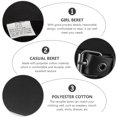 thumbnail image 3 of unbranded Beret Negro De Mujer En Poliéster Con Estilo Para Decorar Y Combinar En Varias Ocasiones, 3 of 6