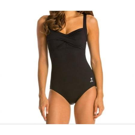 UPC: 0036702223034 | TYR Women s Solid Twist Bra Contorlift One Piece Swimsuit Black 10