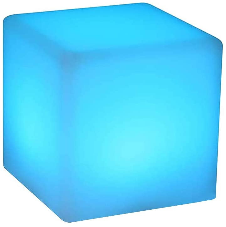 LED Luminous Cube Bar Stool, 10/20/30/40 cm Rechargeable Waterproof ...