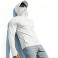 thumbnail image 6 of JOANKDMI Sun Protection Hoodies for Men Long Sleeve UV Shirt with Face Mask and Thumb Holes Lightweight Zip Up Cooling Athletic Jacket for Fishing Hiking Outdoor, 6 of 7