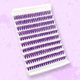 thumbnail image 3 of Segmented false eyelashes, large capacity, natural individual clusters, self-grafting, purple, blue, pink colored lash clusters, 3 of 5