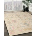 thumbnail image 2 of Ahgly Company Indoor Round Abstract Deep Peach Orange Area Rugs, 3' Round, 2 of 2