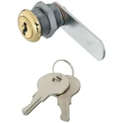 National Hardware N239-160 Drawer And Door Utility Lock Keyed Differently 1/2 Inch Brass Plated