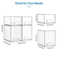 thumbnail image 3 of Sindcom Stackable Storage Drawers Set of 4,Clear Plastic Organizer Bins for Makeup, Cosmetics, Beauty Supplies,Bathroom Organizer Countertop,Bathroom Under Sink Organizer,12.1 × 7.5 × 12 in, 3 of 7