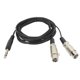 thumbnail image 3 of Cable de sonido estéreo de 3 metros, doble XLR hembra a 6,35 mm, cable macho de 3 pines para mezclador de instrumentos musicales, 3 of 8
