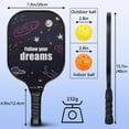 thumbnail image 4 of Pickleball Paddles Set Of 2, Fiberglass Surface, Galaxy Print, 4 Balls & Bag, 4 of 5