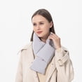 thumbnail image 2 of Bufanda de terciopelo con plumas artísticas retro de invierno para mujer, bufanda de estilo grueso con cuello forrado de vellón a la moda para hombres, 2 of 6