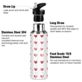 thumbnail image 3 of ALAZA Love Heart Water Bottle Insulated Flask Stainless Steel Straw Lid 20 oz, 3 of 6