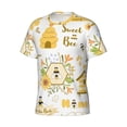 thumbnail image 5 of Vsdgher Farm Bee Cute Honey Print Men's Dry Fit Mesh Athletic Shirts Moisture Wicking Tennis T-Shirt Tops, 5 of 9