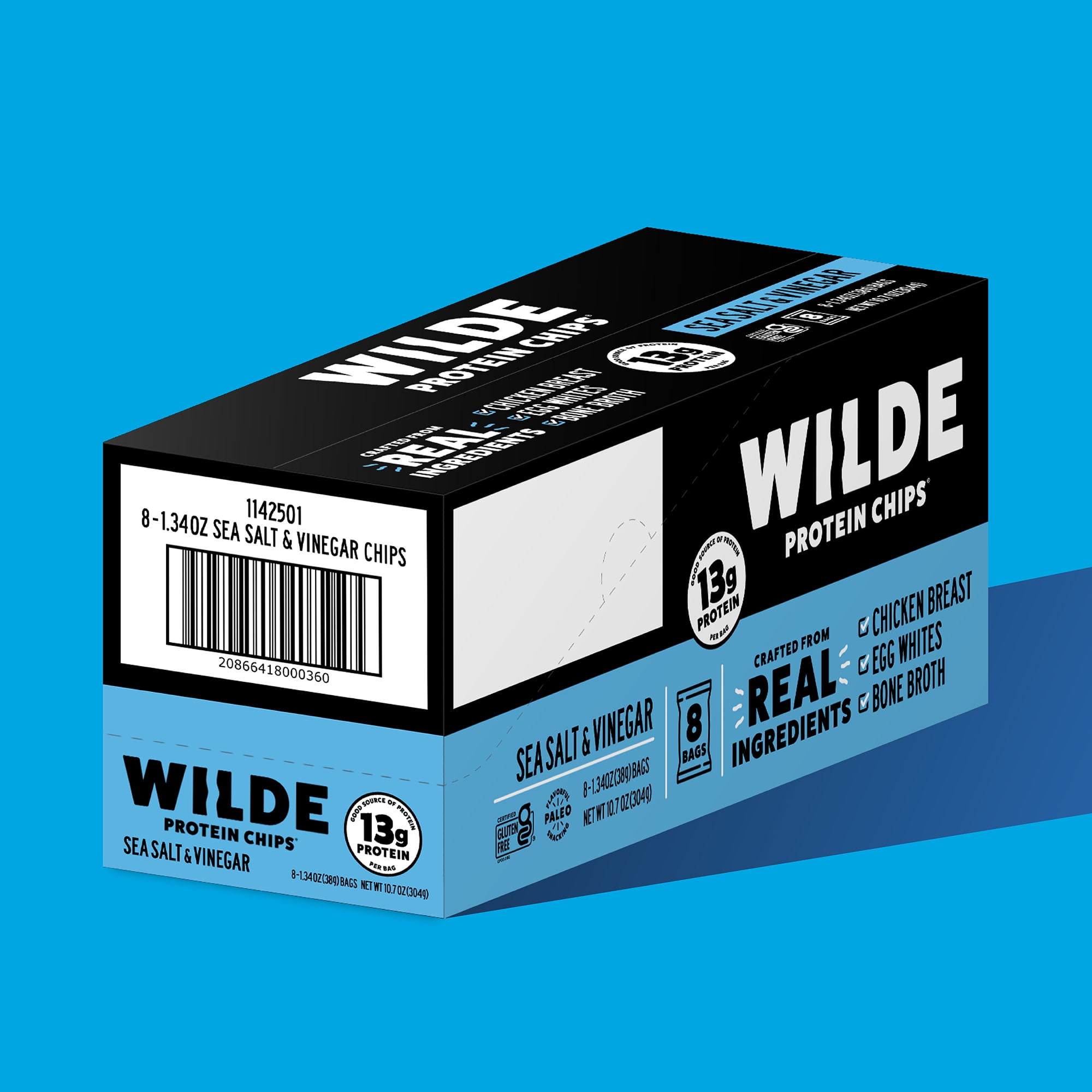 WILDE Protein Chips Sea Salt & Vinegar 8ct (8-1.34oz)