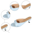 thumbnail image 5 of Rokment Womens Kittern Heels Mules Slides Dressy Sandals 2026 Fashion Casual Leather Open Toe Stiletto Low Heels Slip on Backless Dress Pumps for Ladies Summer Light Blue Size 8, 5 of 6